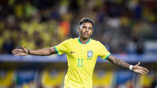 Rodrygo con la selección de brasil 